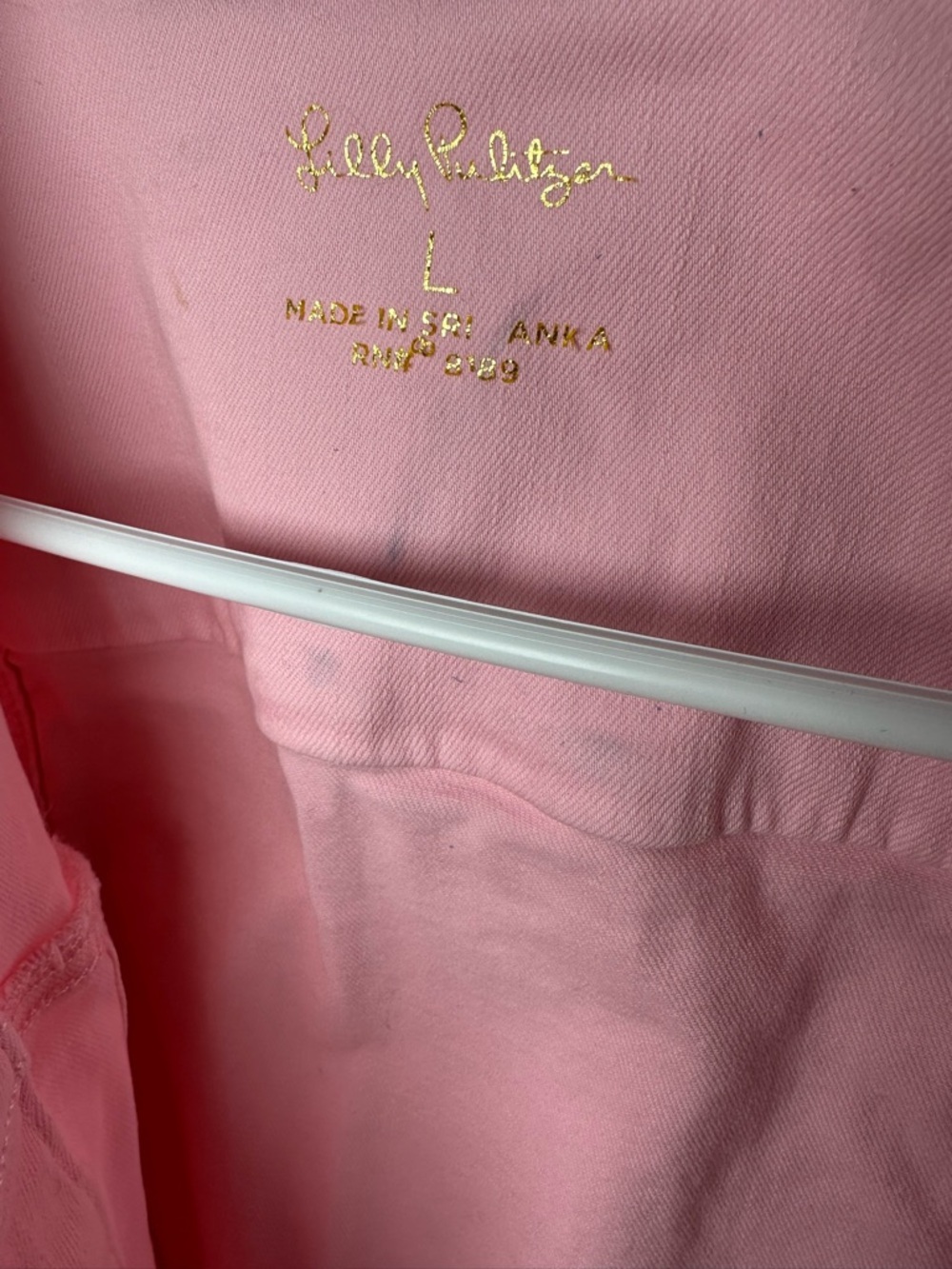 Lilly Pulitzer Pastel Pink Laylani Denim Jacket - Gold Buttons Size Large - Picture 10 of 12